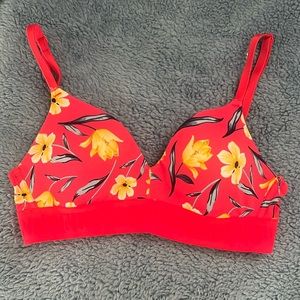 PINK floral bra